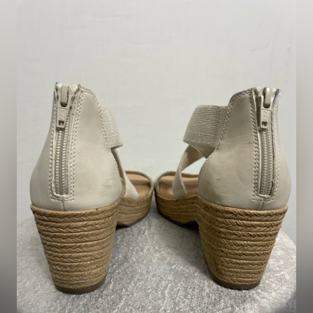 CliffsbyWhiteMountain Blake Beige ElasticCross Strap Wedge SandalsSize 9.5M(B11🤩 - Picture 4 of 9